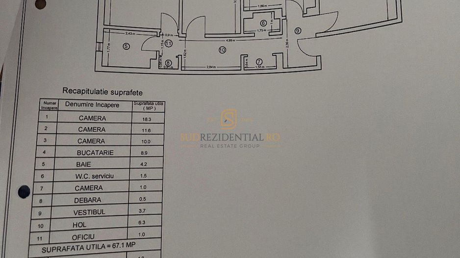 Apartament 3 camere, complet echipat, parcare inclusa, zona Rahova - Schiță 2
