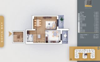Duplex 3 camere 128 mp, 3 bai, Incalzire Pardoseala, 700m Metrou Nicolae Teclu - Schiță 7