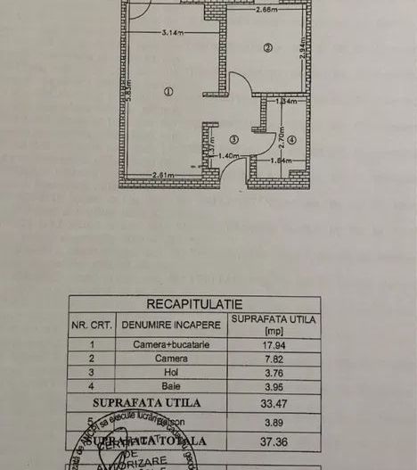 Apartament 1 camera Dec 37 mp + loc de parcare Bucium 84500 euro - Poză 8