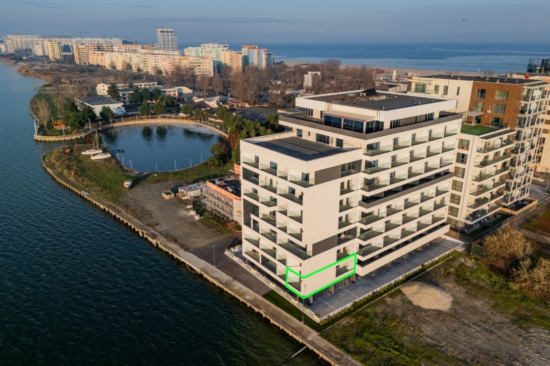 2 camere Mamaia | Private Lake- bloc 2025| Vedere frontală la lac, la 5 m de apa - Poză 1