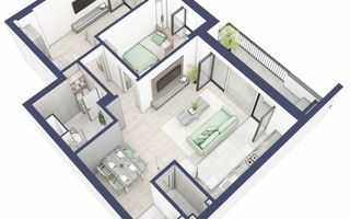 Apartament 3 camere | Balcoane 10.6 mp | Gradina ca. 77mp | Turnisor - Poză 4