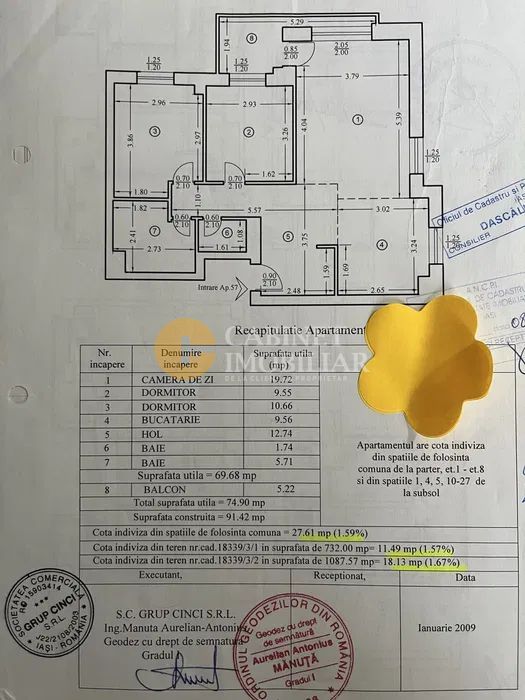 3 camere, decomandat, etaj 6/9, 75mp, 2 bai, liber! - Poză 6