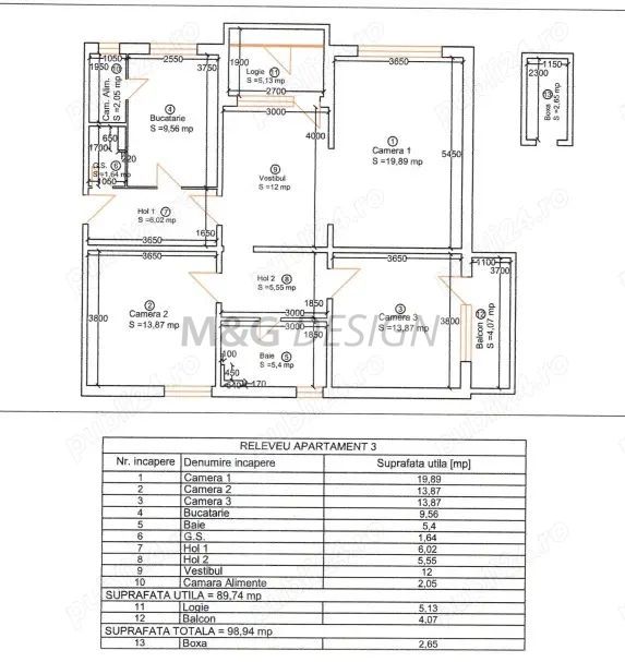 Apartament 4 camere zona Ultracentrala - Schiță 9