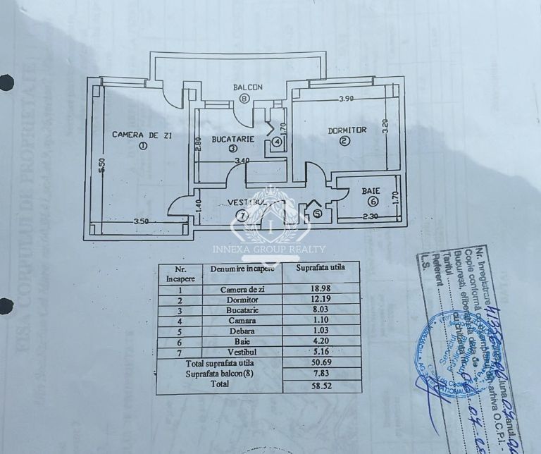 Stefan cel Mare-Lizeanu  | Apartament 2 camere | Bloc 1981 reabilitat - Schiță 9
