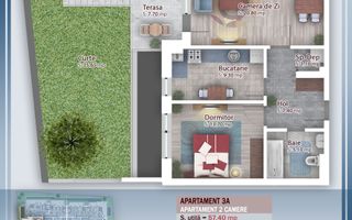 Apartament 2 camere cu gradina 36 mp Theodor Pallady - Poză 1