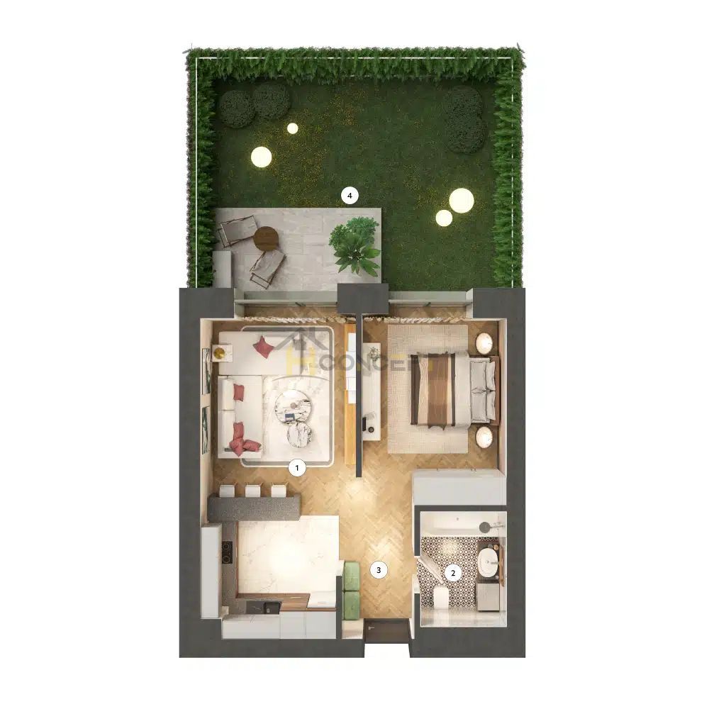 Promo Apartament 2 camere cu gradina Lac Saulei - Poză 5