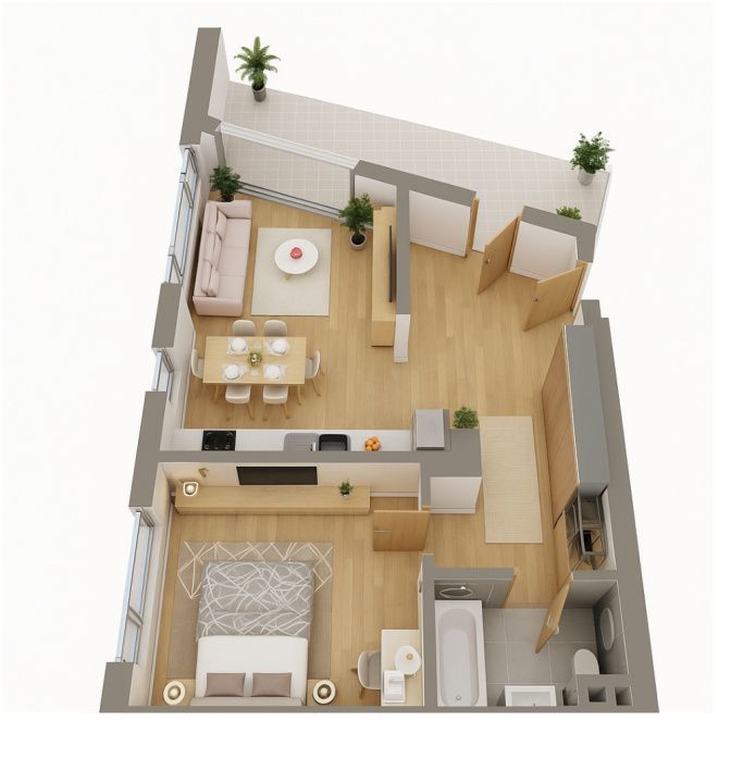 Tomis Plus - Celine Elegance - Vânzare apartament cu 2 camere cu vedere la Lac! - Poză 16