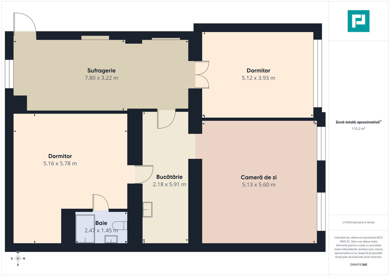 Apartament cu 4 camere – Zona Centrală - Poză 9