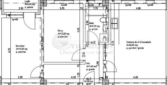 Apartament 3 camere | Curte| Parcare inclusă – 111.100€+21% TVA - Poză 6