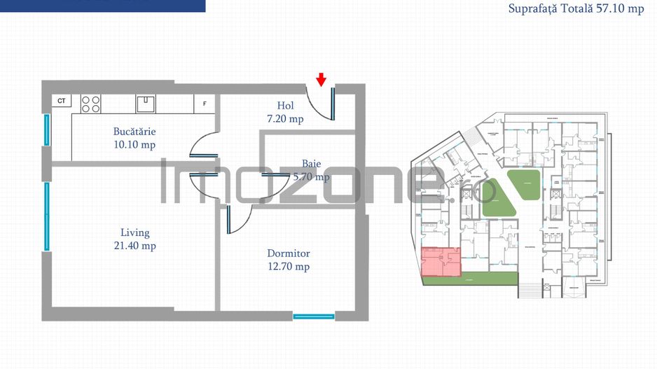 Apartament 2 Camere | 65 mp | Bloc Nou | Metrou Pacii / Preciziei | Militari - Poză 19