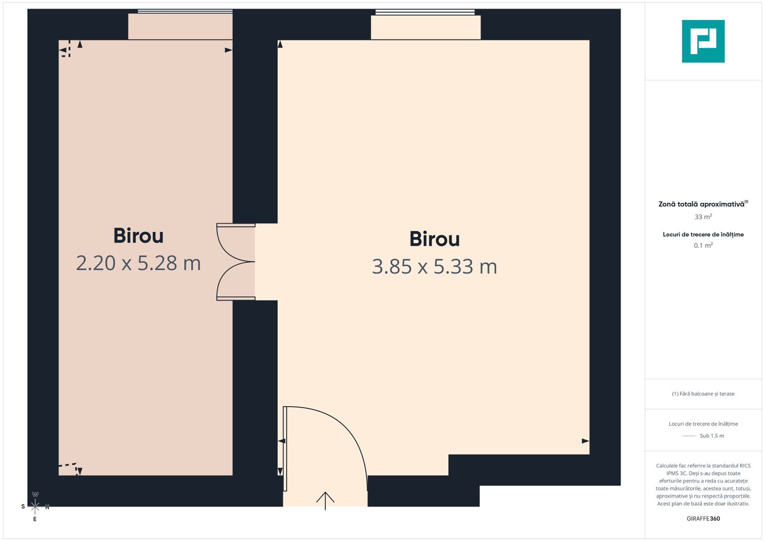 Spațiu de birouri cu 2 camere | Zonă Centrală - Poză 7