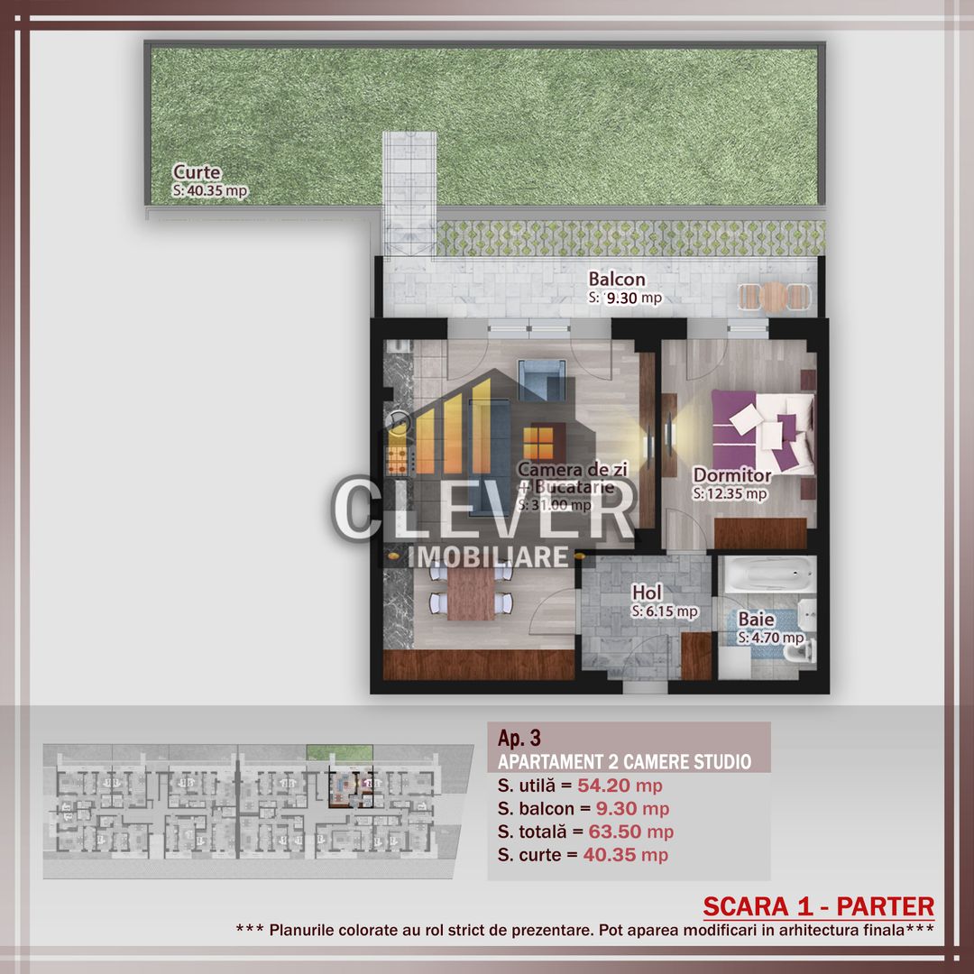 Apartament 2 camere cu gradina Parcul Teilor Titan - Poză 2