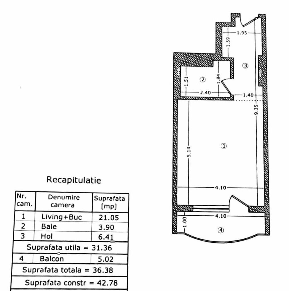 Garsonieră spațioasă luminoasă și plină de potențial în inima Piperei - Poză 10