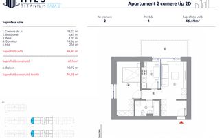 Vânzare, apartament, 2 camere tip 2D, HILS Titanium Faza2, București - Poză 7