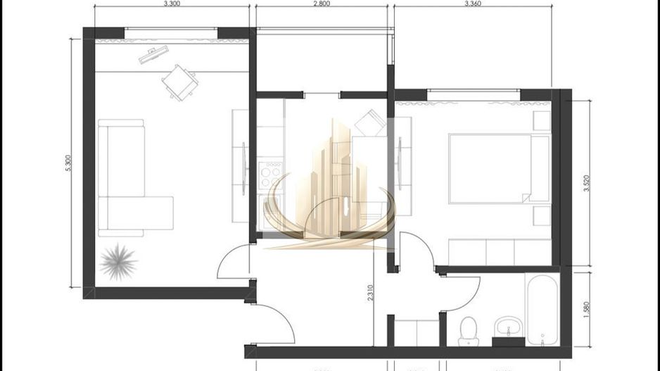 Apartament cu 2 camere de vânzare – Zona Aradului, Piața Verde - Poză 1