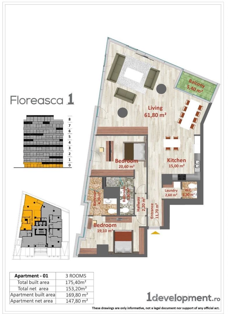 Apartament spatios HIGH END 3 camere I Floreasca 1 - Poză 2