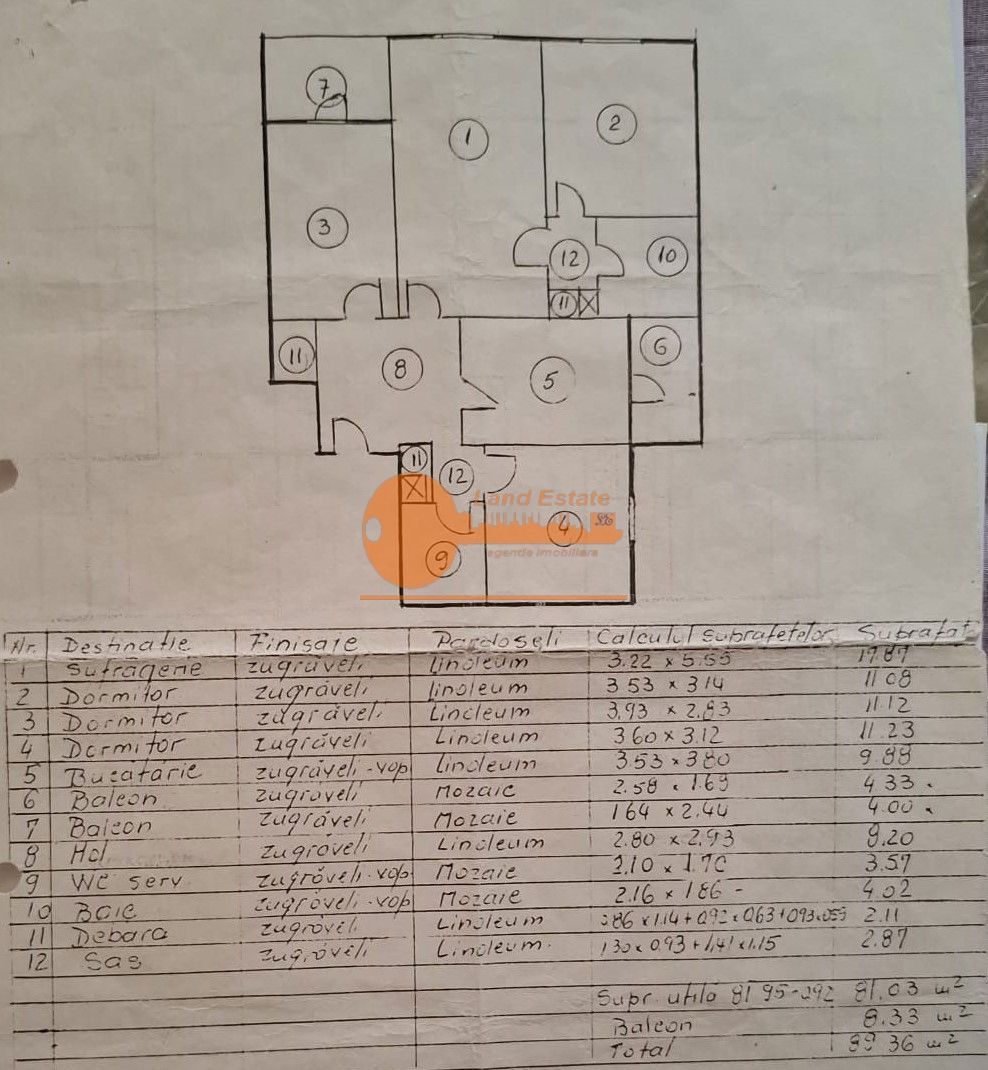 Apartament 4 camere | Crângași | bloc reabilitat - Schiță 6