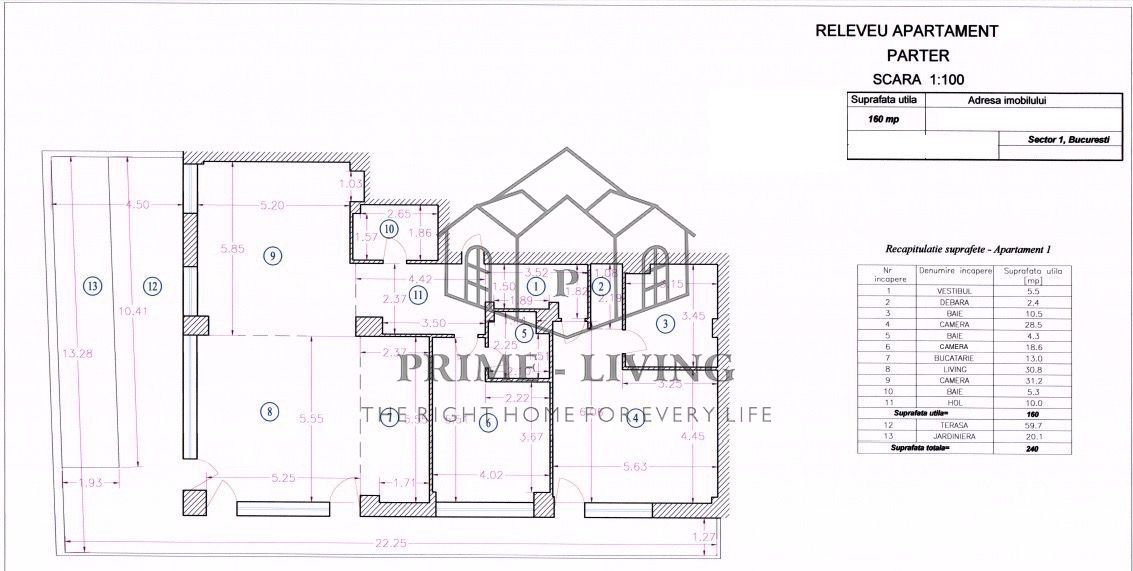 APARTAMENT DE LUX CU 3 CAMERE LA INCHIRIERE LANGA HERASTRAU - Schiță 16
