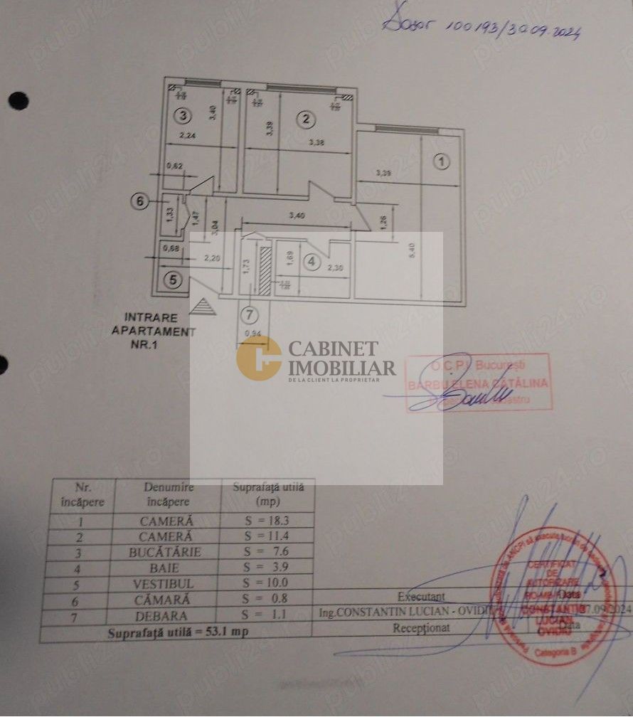 2 Camere - 56MP | Decomandat | 1981 | P/10 | M Gorjului - 2 minute - Schiță 15