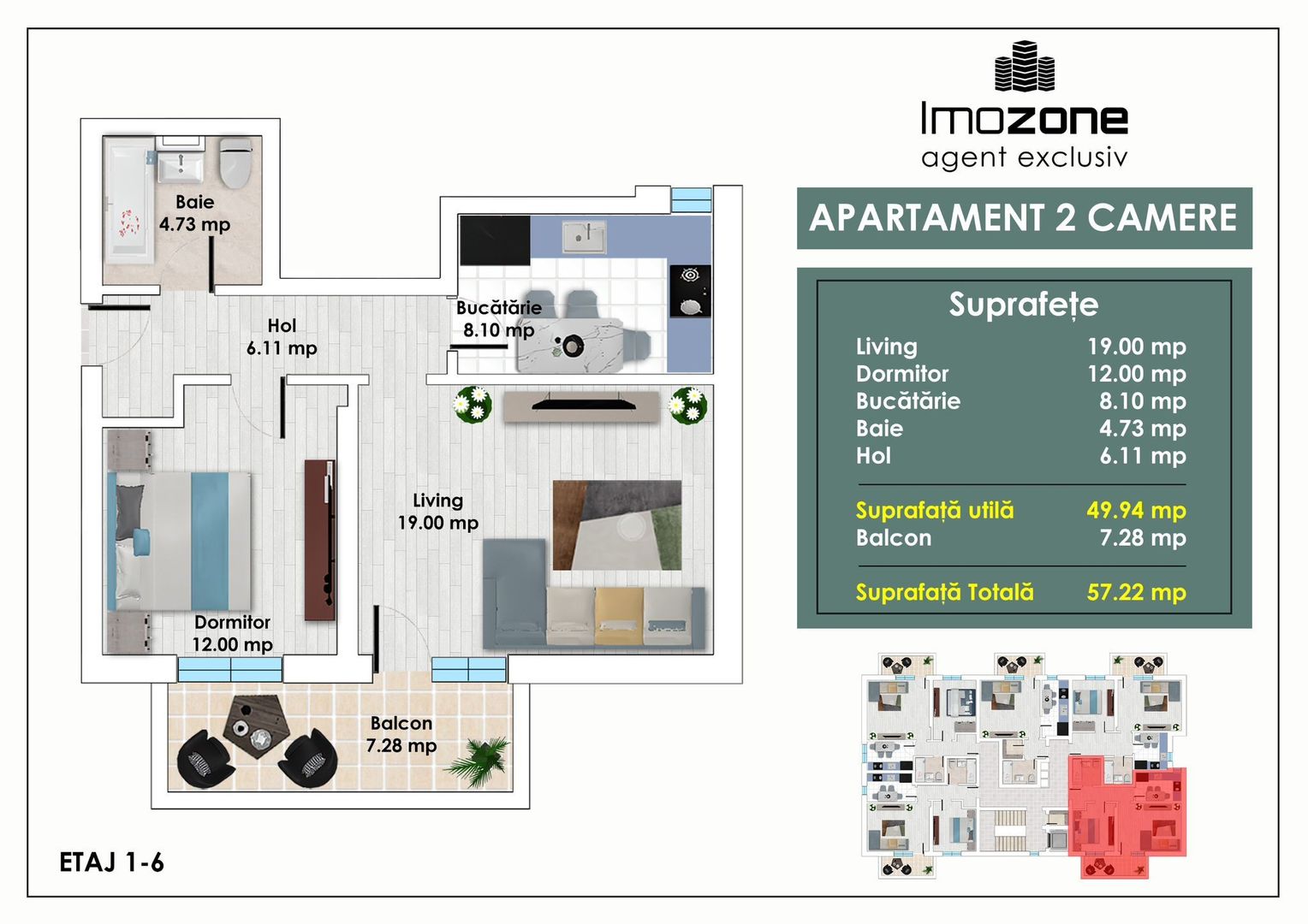 2 CAMERE – ZONA AVANTAJOASA – METROU PACII – AUTOGARA MILITARI  – COMISION 0% - Poză 4