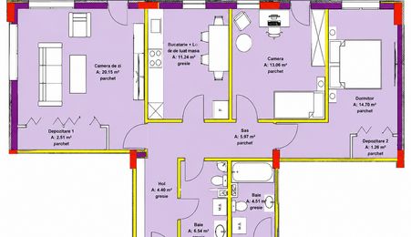 Apartament  3 camere 80mp + 2 balcoane zona Oasului
