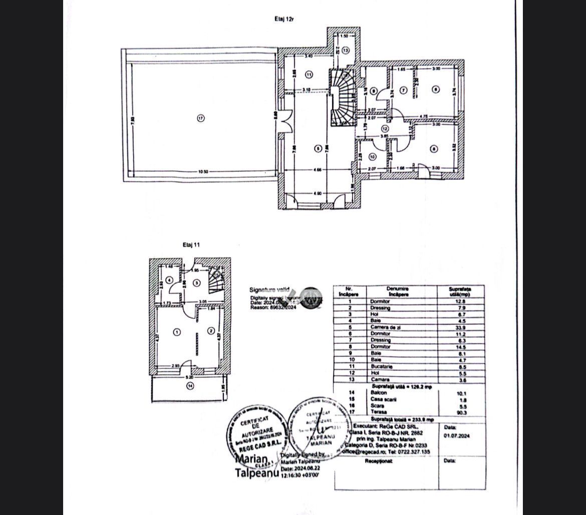 Duplex 4 camere | 234 mp | Terasă 90 mp | Parcare subterană | HILS Brauner - Schiță 21