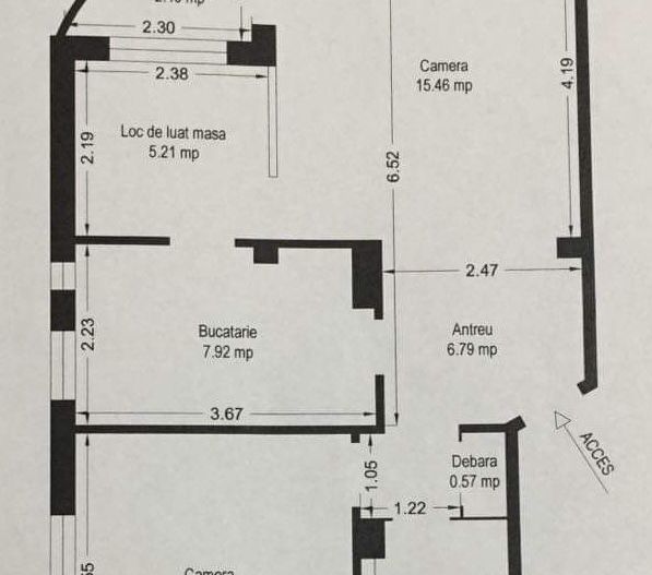 Circumvalatiunii | 2 Camere | Decomandat |  Mobilat si Utilat. - Schiță 7