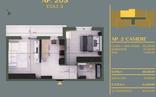 VÂNZARE APARTAMENTE CU 2 CAMERE – BERCENI/VIDRA - Poză 2