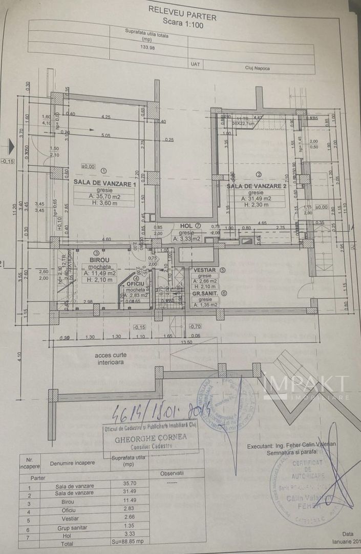 Spatiu comercial vitrat pentru servicii cu acces public in Marasti - Poză 1
