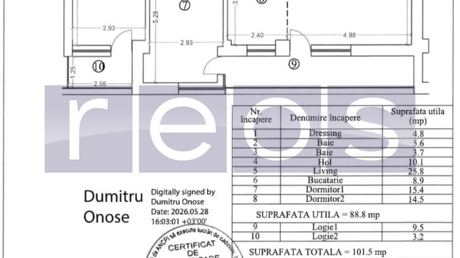 VANZARE 3 CAMERE DECOMANDAT | 90 MP UTILI | 2 BAI | 2 BALCOANE | STRAULESTI - Poză 9