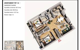 Ap 3 camere Kamsas Baba Novac - Poză 7