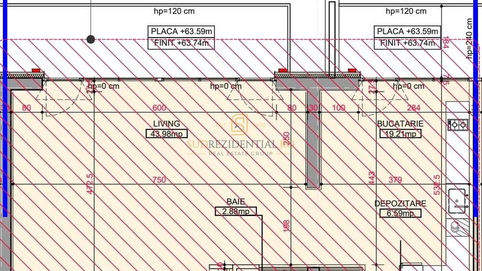Penthouse Duplex, 4 camere, imobil lux, 184.65 mp - One High District - Poză 12