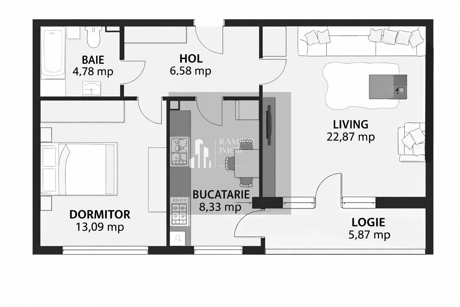 2 Camere Decomandat - Metrou 1 Decembrie 1918 10 min pe jos + Parcare - Poză 8