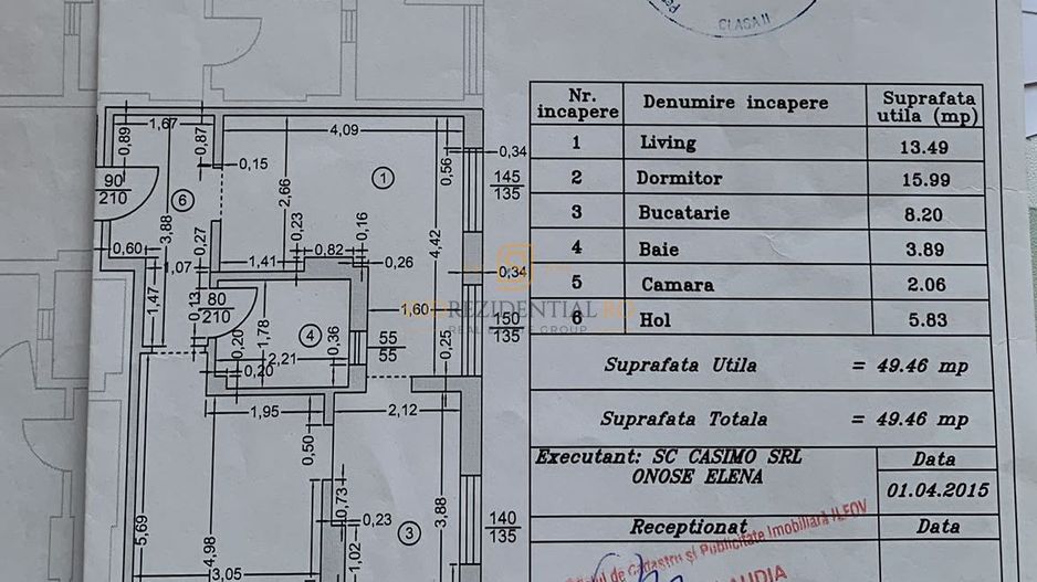 Apartament 2 camere de vânzare | Brown Amurgului | 49,5 mp | Etaj 2/5 - Schiță 8