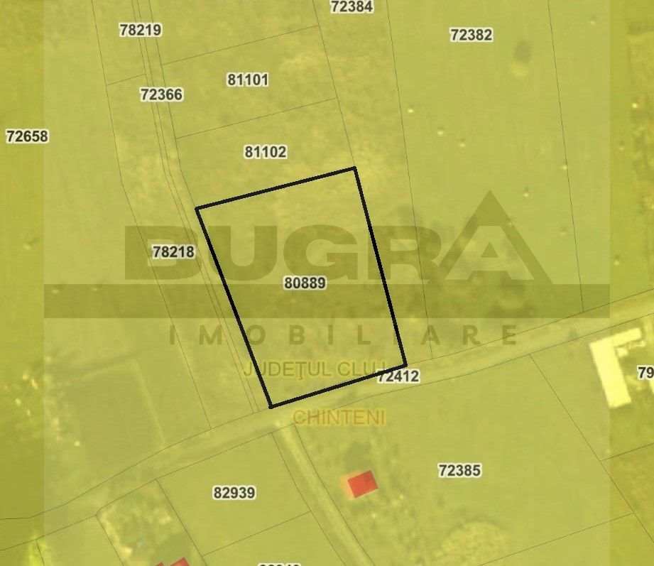 Teren intravilan, 3800 mp,  parcelabil, comuna Chinteni - Poză 2