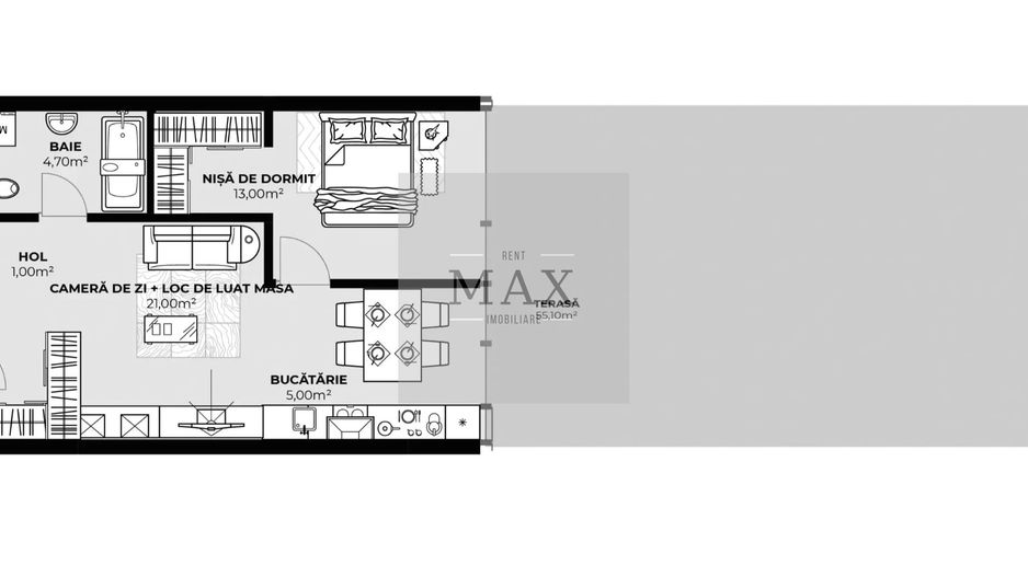 Apartament 2 camere de vânzare | 44,70 | Zona Autogară | Etaj 2 - Poză 1