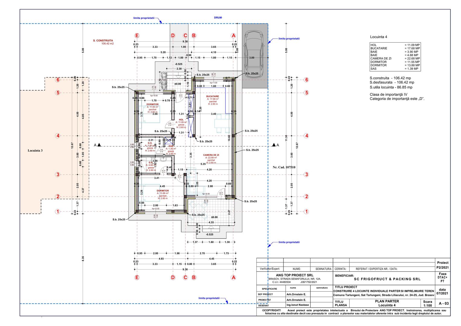 Casa individuala 3 camere cartier Izvor Tarlungeni Brasov - Schiță 2