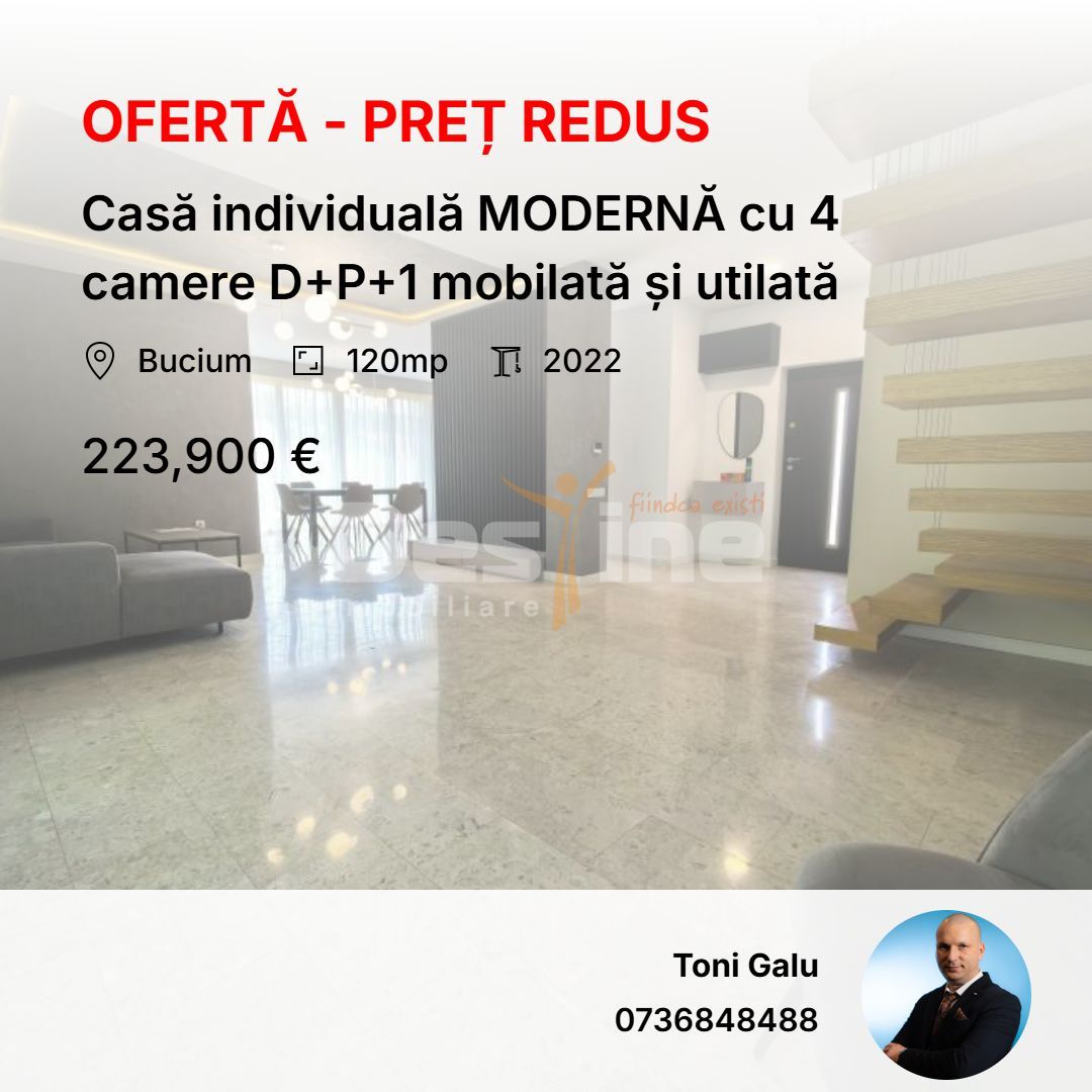 Casă individuală 4 camere D+P+1 133 mp mobilată și utilată - Poză 38