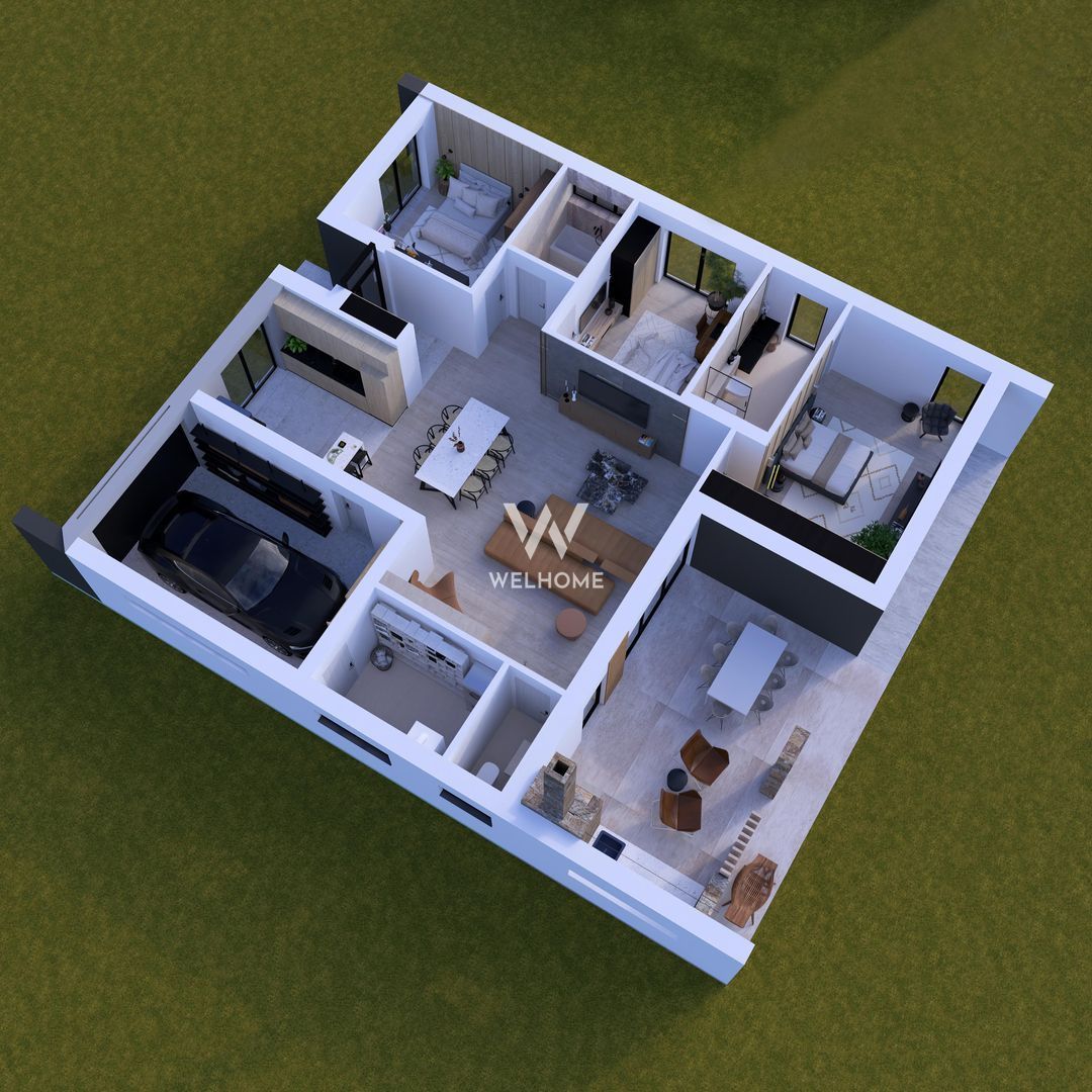 Casa moderna pe un singur nivel in Sura Mica - Poză 5