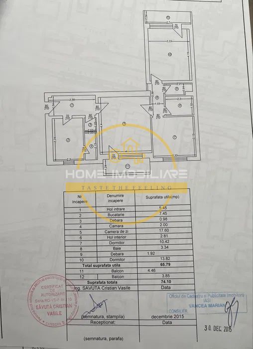 🏠Aparatament 3 camere, SD 74mp 2 balcoane Tatarasi - Dispecer - Poză 8