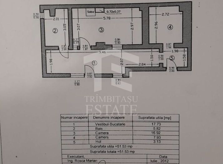 Casa 3 camere de Vânzare | Strada Iași 21 | Comision 0% - Schiță 14