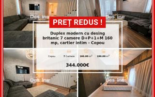 Duplex modern cu design britanic 7 camere D+P+1+M 160 mp - Poză 1