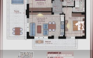 Apartament 3 camere cu terasa Theodor Pallady Sector 3 - Poză 2