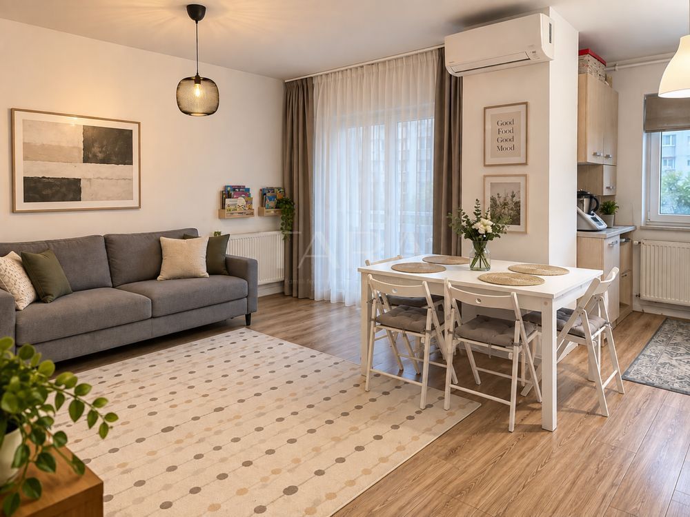Apartament cu 2 camere, garaj subteran și boxă, zona VIVO, Florești. - Poză 1