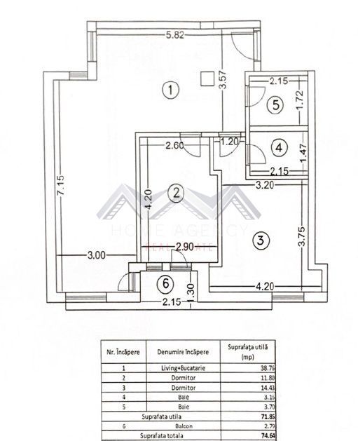 Apartament 3 camere Otopeni ultracentral – de la dezvoltator - Schiță 8
