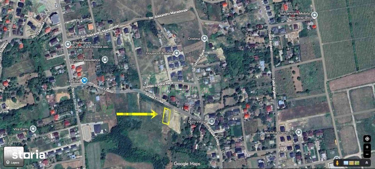 # De vanzare teren intravilan 650mp,asfalt,toate utilitatile - Poză 1