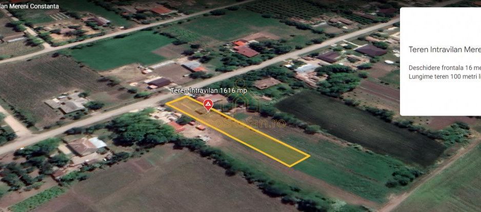Oportunitate de investitie teren intravilan 1616 mp Mereni Constanta - Poză 6