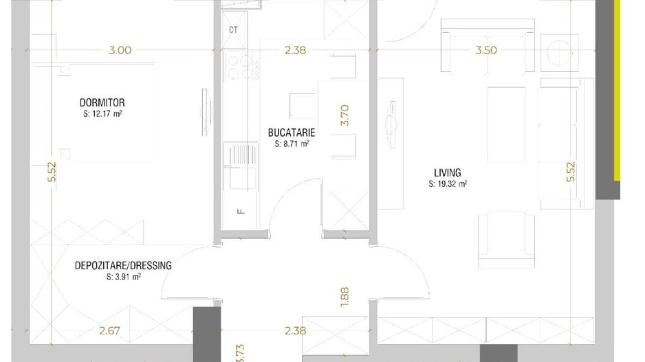 Apartament 2 Camere Nou în Urban Plaza Terasă Finisaje Moderne - Poză 24