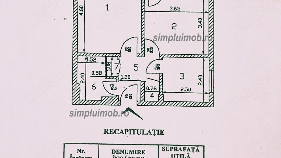 Decomandat 2 Camere Etaj 1 Brancoveanu Parc Tineretului - Schiță 10