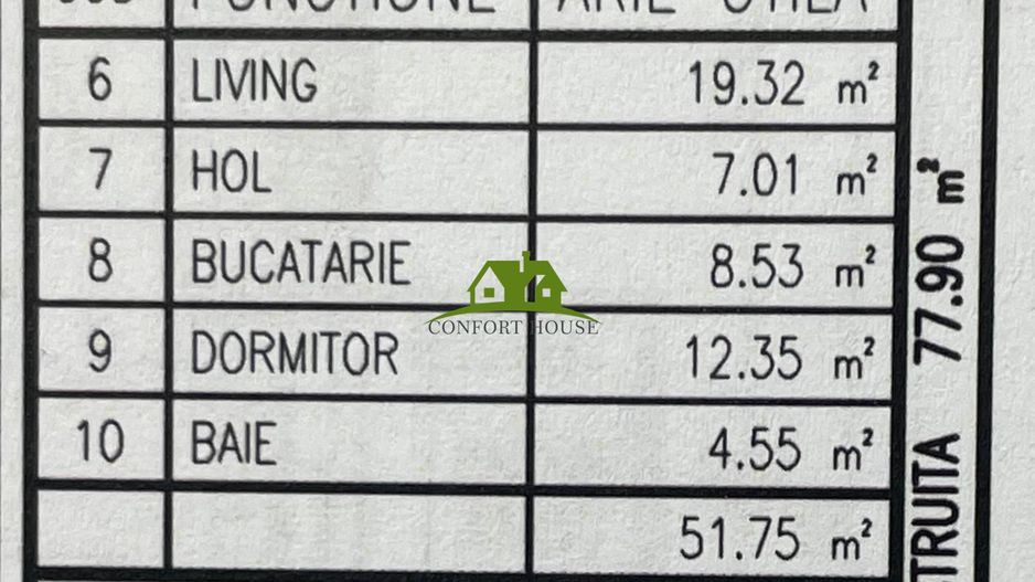 Apartament 2 camere, bloc nou, P+3, Ap.01, Parter, Bl.6 - CP2462121 - Poză 6